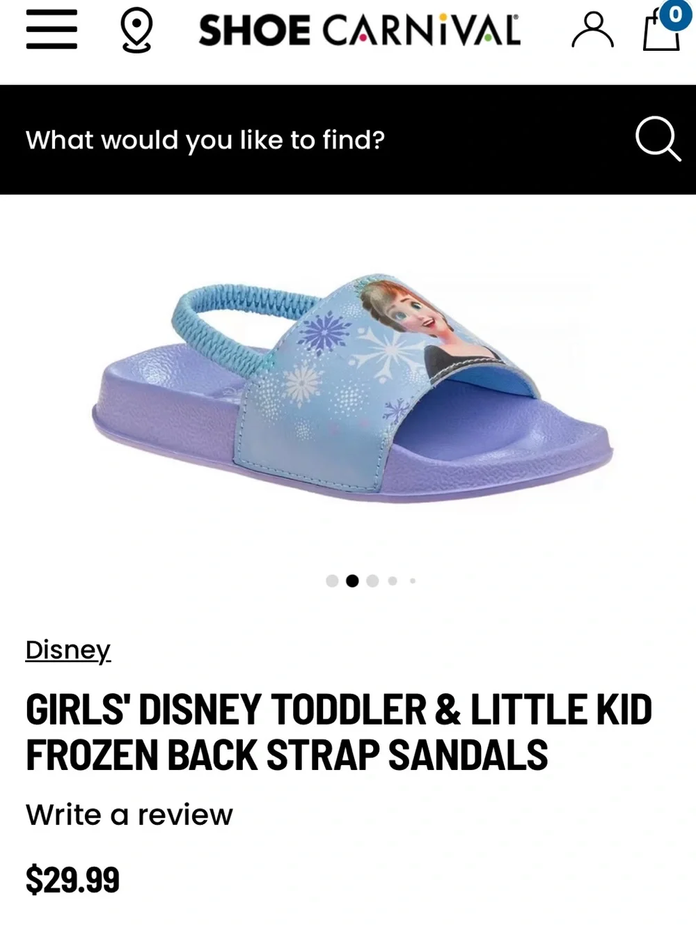 Disney Kids Lavender Slide Sandals with Elsa & Anna